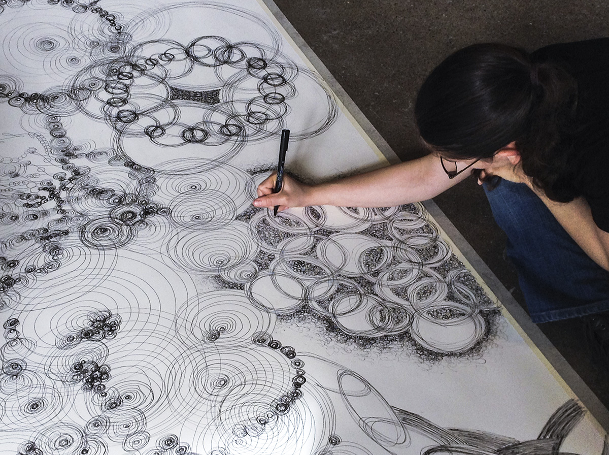 Participatory Drawing Abrams Claghorn Gallery, Albany, CA, 2016