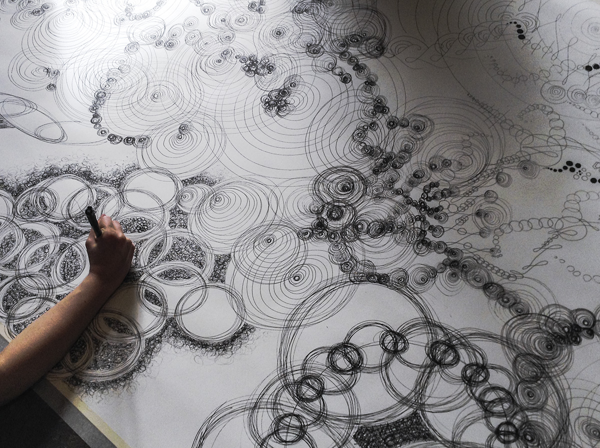 Participatory Drawing Abrams Claghorn Gallery, Albany, CA, 2016