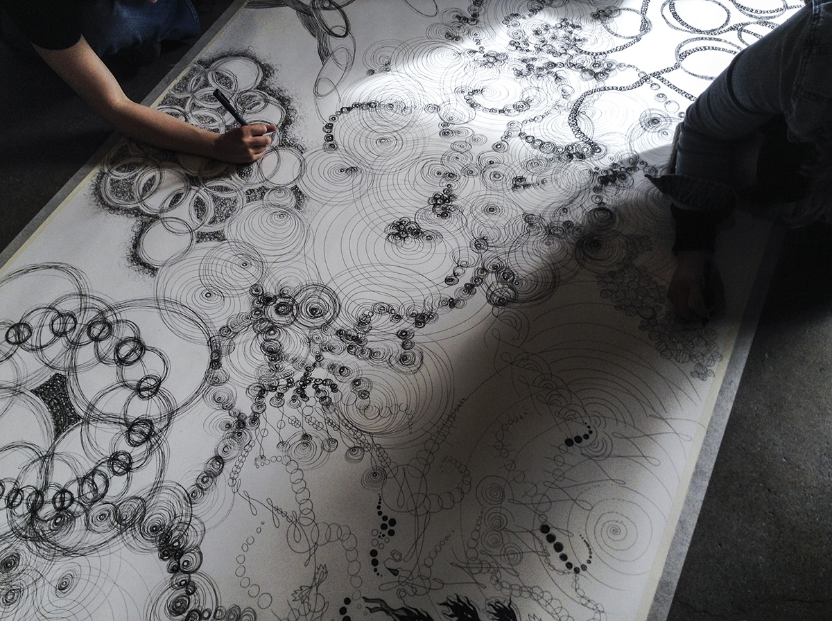 Participatory Drawing Abrams Claghorn Gallery, Albany, CA, 2016