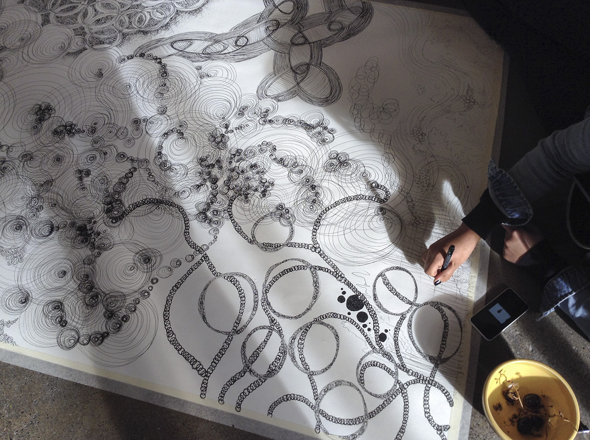 Participatory Drawing Abrams Claghorn Gallery, Albany, CA, 2016