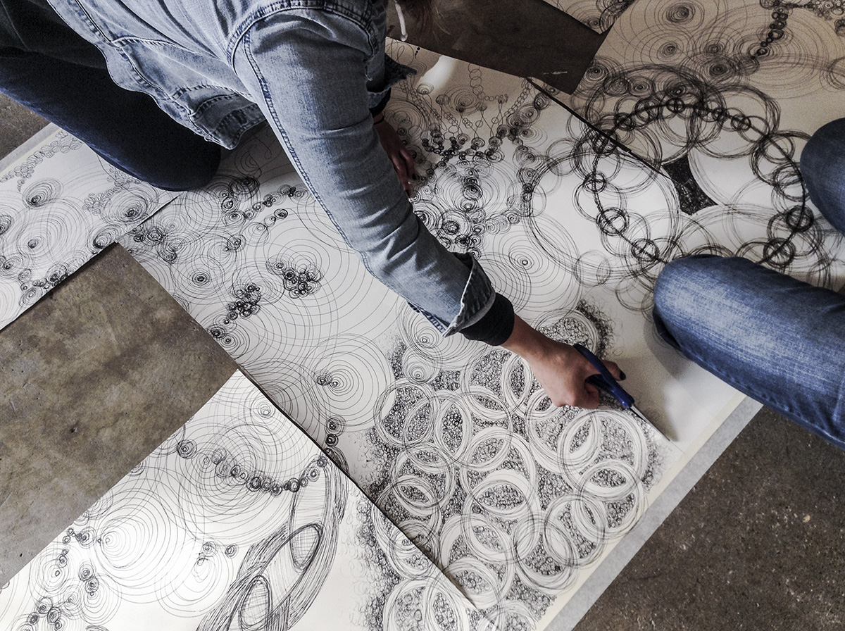 Participatory Drawing Abrams Claghorn Gallery, Albany, CA, 2016