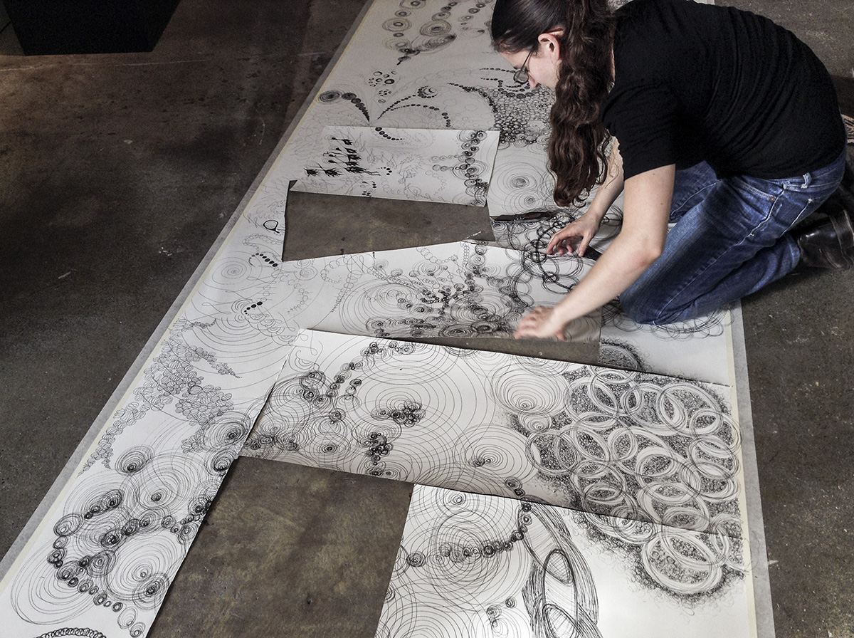 Participatory Drawing Abrams Claghorn Gallery, Albany, CA, 2016