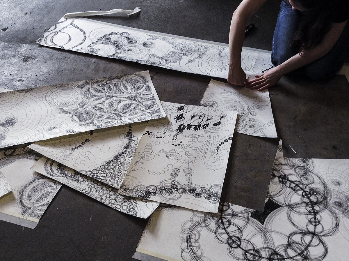 Participatory Drawing Abrams Claghorn Gallery, Albany, CA, 2016